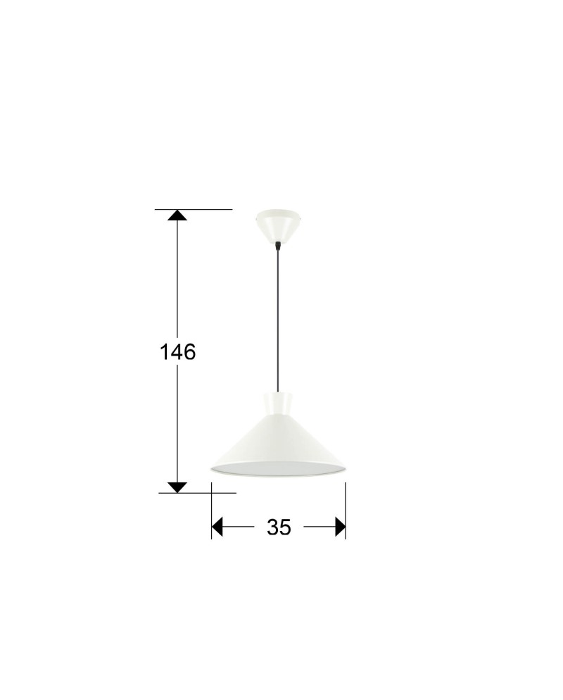 I3-CONO- LAMPARA 1L PERLA MATE