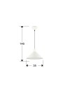 I3-CONO- LAMPARA 1L PERLA MATE