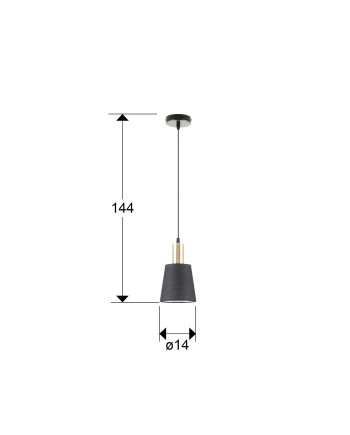 I3-GISELA-LAMPARA 1L NEGRO-LATON