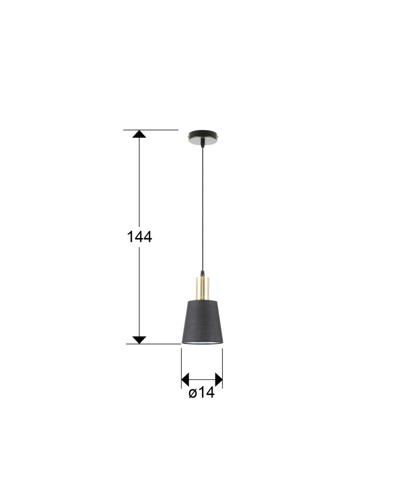 I3-GISELA-LAMPARA 1L NEGRO-LATON
