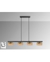 I3-OLAIA- LAMPARA 4L NEGRO-AMBAR