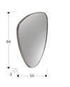 ORIO-ESPEJO TRIANG. 84X55 PLATA