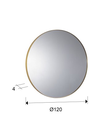 ORIO-ESPEJO REDONDO Ø120 ORO