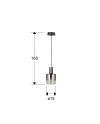 I3-VENIZE- LAMPARA 1L NEGRO-SMOKE