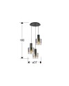 I3-VENIZE- LAMPARA 3L NEGRO-SMOKE