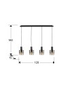 I3-VENIZE- LAMPARA 4L NEGRO-SMOKE