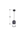 I3-NIMES- LAMPARA 1L NEGRO