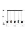 I3-NIMES- LAMPARA 5L NEGRO-COLORES