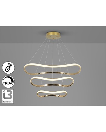 I3-NAOS-LAMPARA ORO ROSA 3 AROS D80