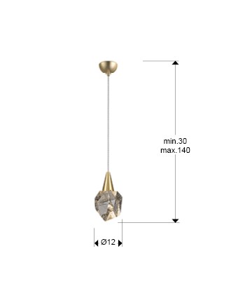 LAMPARA 1L·AQUARIA·ORO MATE