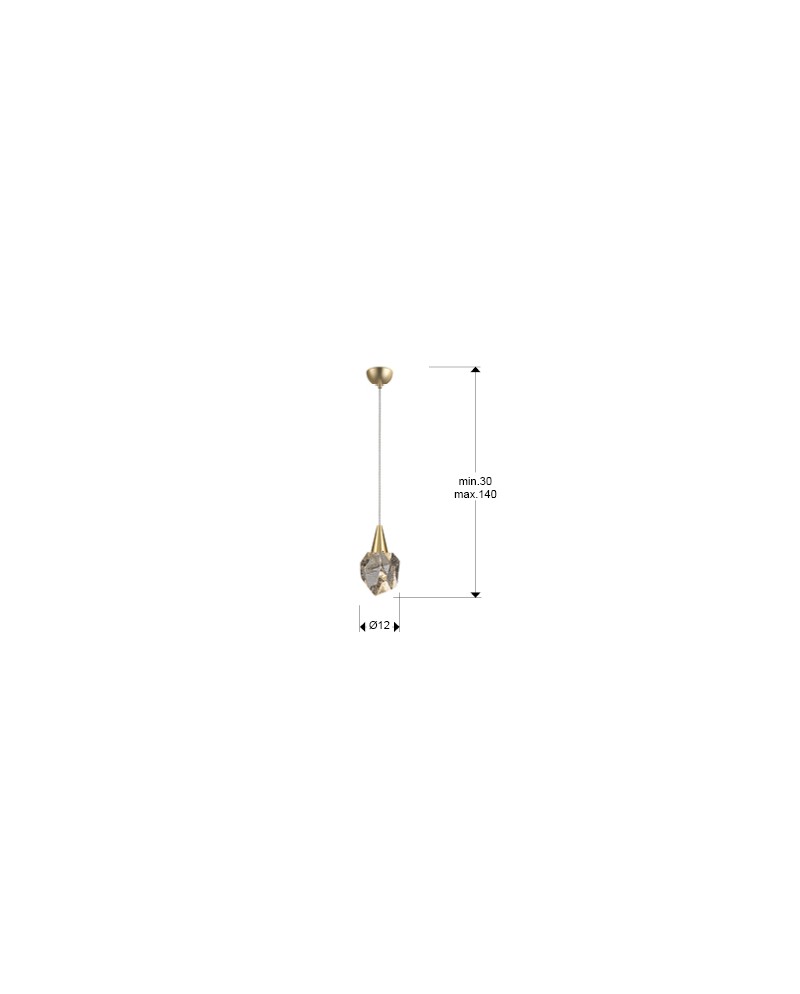LAMPARA 1L·AQUARIA·ORO MATE
