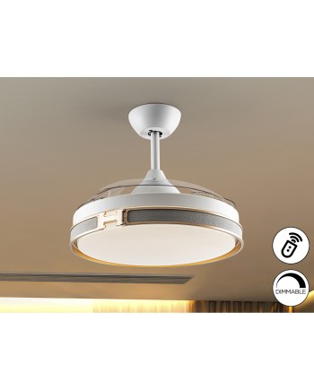 HERON-VENTILADOR BLANCO ORO DIMABLE