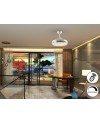 HERON-VENTILADOR BLANCO ORO DIMABLE