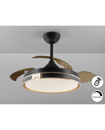HERON-VENTILADOR NEGRO ORO DIMABLE