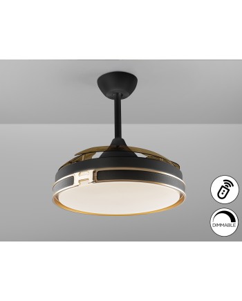 HERON-VENTILADOR NEGRO ORO DIMABLE