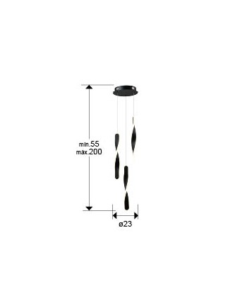 TWIST-LAMPARA 3L NEGRO