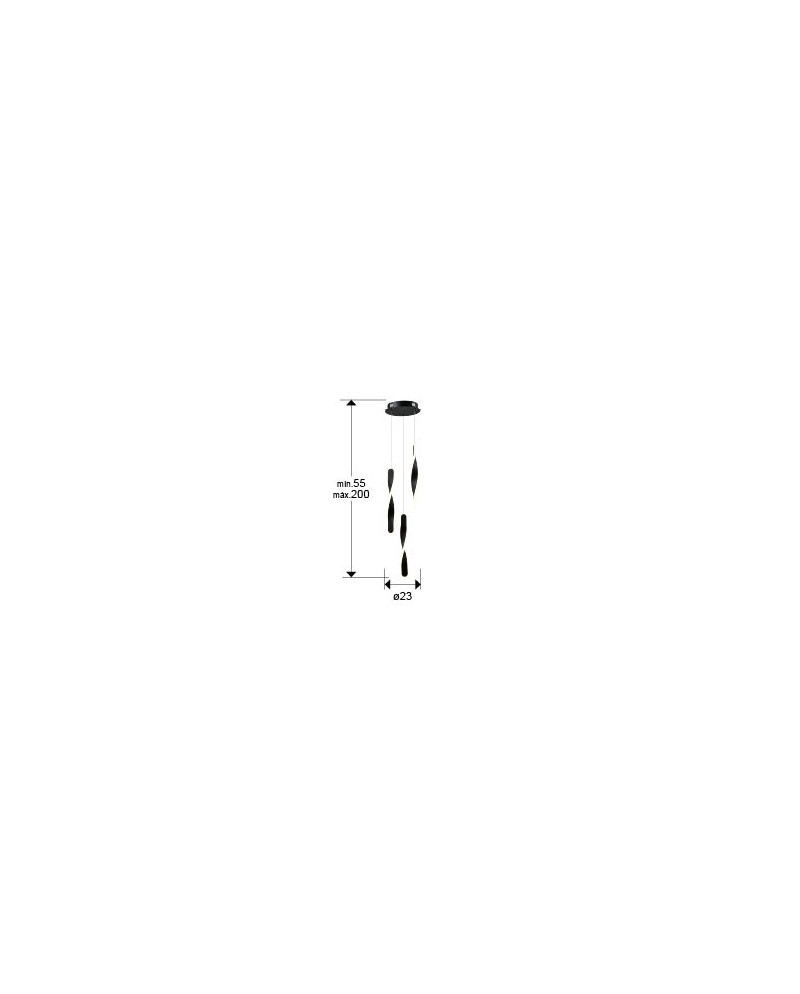 TWIST-LAMPARA 3L NEGRO