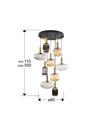 NORMA - LAMP 9L NEGRO-LATON