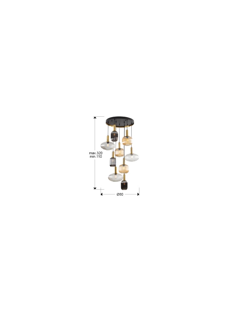 NORMA - LAMP 9L NEGRO-LATON DIM