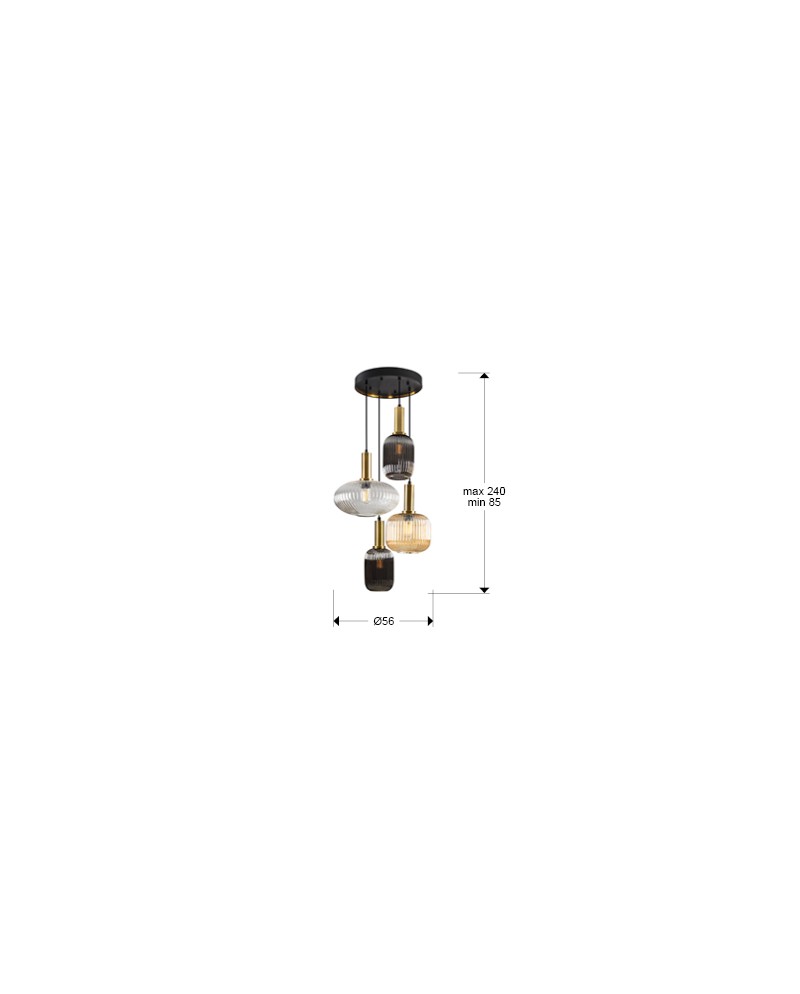 NORMA-LAMPARA 4L NEGRO-LATON