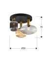 NORMA-PLAFON 3L NEGRO-LATON