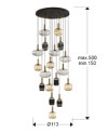 NORMA- LAMP 18L NEGRO-LATON DIM