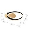 ORIEL - PLAFON/APLIQUE  ORO-NEGRO