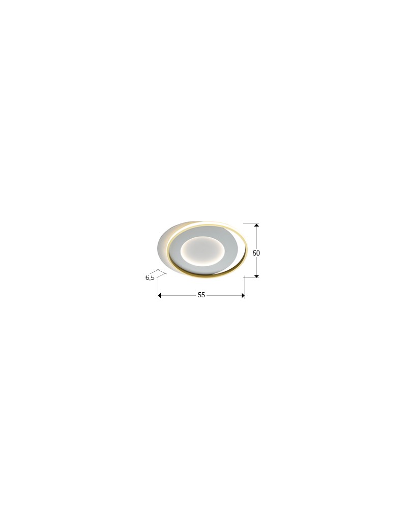 PLAFON ·LIMBOS· BLANCO/ORO