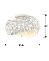 PLAFON 5L ·NARISA·Ø47 BLANCO