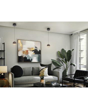 ORBES- LAMPARA 1L CROMO NEGRO D12