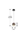 ORBES- LAMPARA 1L CROMO NEGRO D15