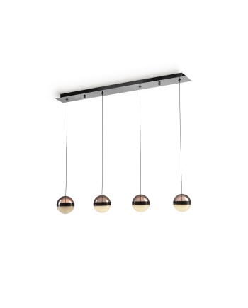 ORBES- LAMPARA 4L CROMO NEGRO D12