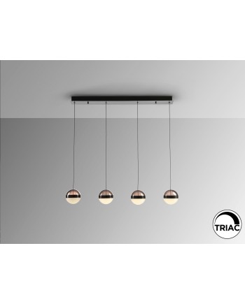 ORBES- LAMPARA 4L CROMO NEGRO D12