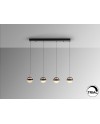 ORBES- LAMPARA 4L CROMO NEGRO D12