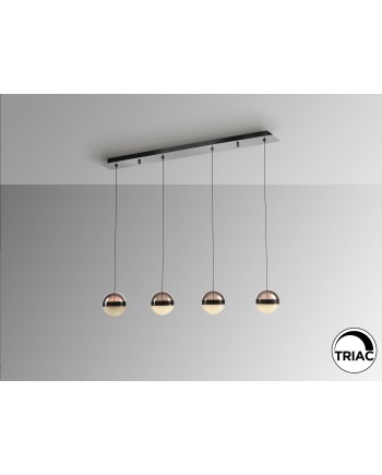 ORBES- LAMPARA 4L CROMO NEGRO D12