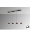 ORBES- LAMPARA 4L CROMO NEGRO D12