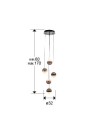 ORBES-LAMPARA 5L NEGRO/COBRE/LATON