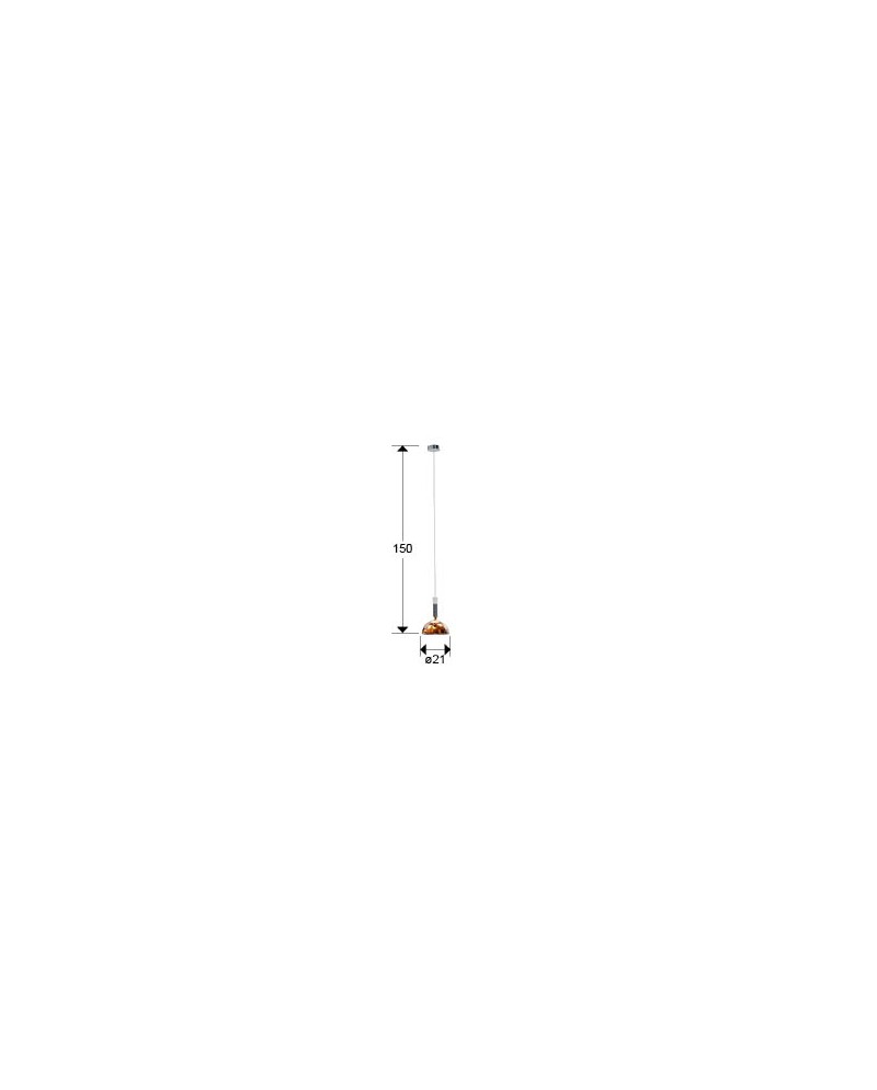 CHARLIZE- LAMPARA 1L- COBRE