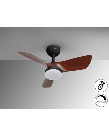 TROPIC- VENTILADOR NEGRO/NOGAL