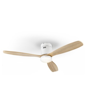 SIROCO-VENTILADOR BLANCO MADERA DIM