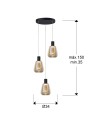 I3-CARISA- LAMPARA 3L NEGRO D35