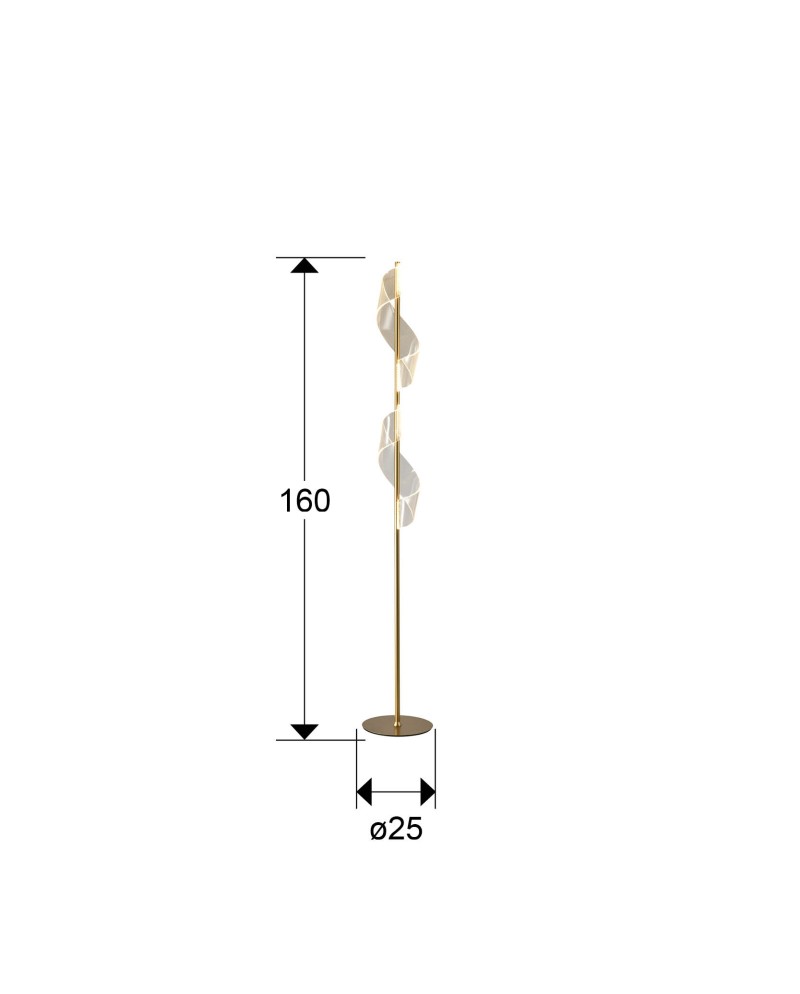VELAS- PIE SALON LED, ORO