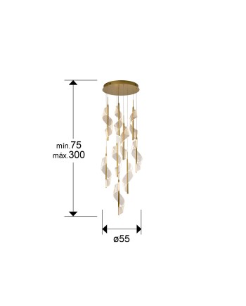 VELAS- LAMPARA 9L  ORO DIMABLE