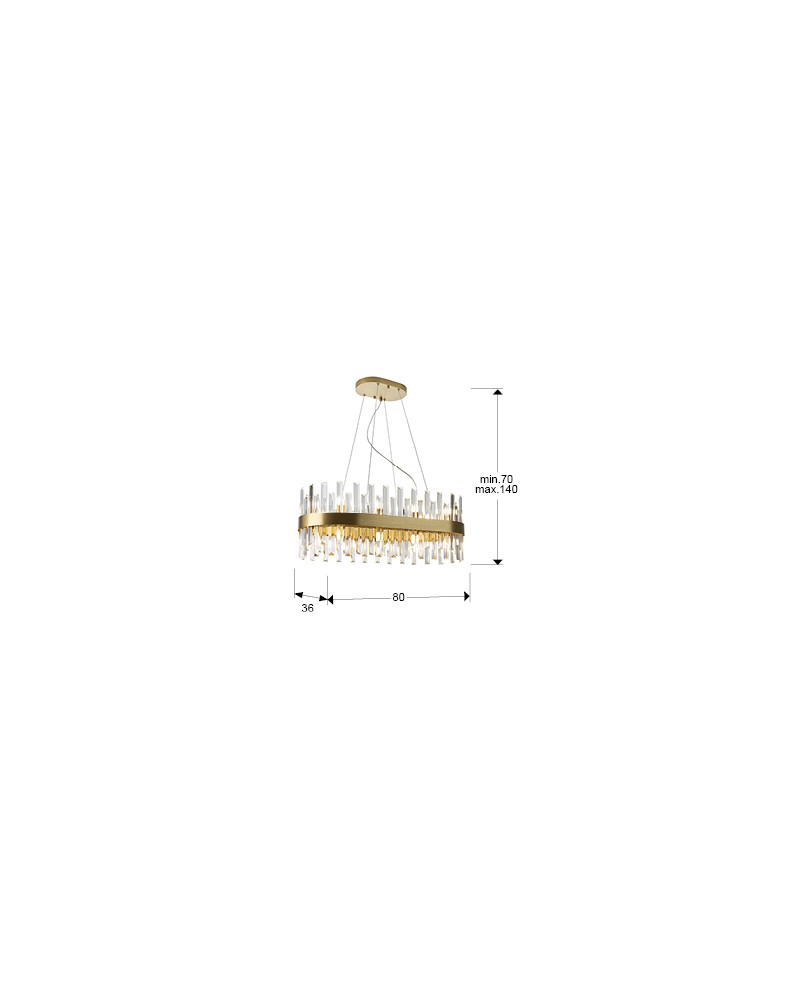 GRACE- LAMPARA 20L ORO OVAL