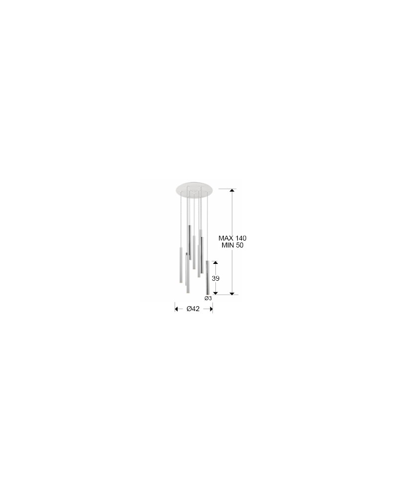 LAMPARA·VARAS· CROMO/BLANCO 9L