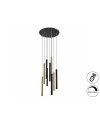 LAMPARA·VARAS·ORO/NEGRO 9L DIMABLE