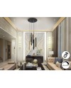 LAMPARA·VARAS·ORO/NEGRO 9L DIMABLE