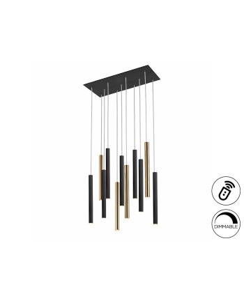 LAMPARA·VARAS·ORO/NEGRO 11L DIMABLE