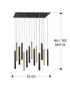 GRAN LAMP·VARAS·ORO/NEGRO 14L DIM