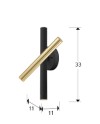 APLIQUE ·VARAS· ORO/NEGRO 3L